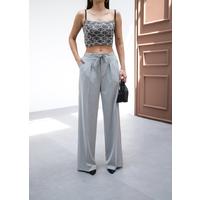 Beli̇ Lasti̇k Ve Bağcikli Geni̇ş Paça Pantolon