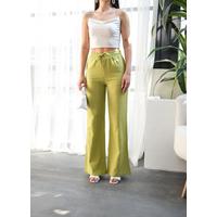 Beli̇ Lasti̇kli̇ Ve Bağcikli Keten Pantolon