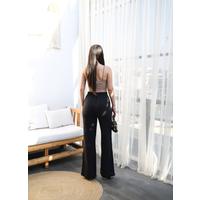 Beli̇ Lasti̇kli̇ Ve Bağcikli Keten Pantolon