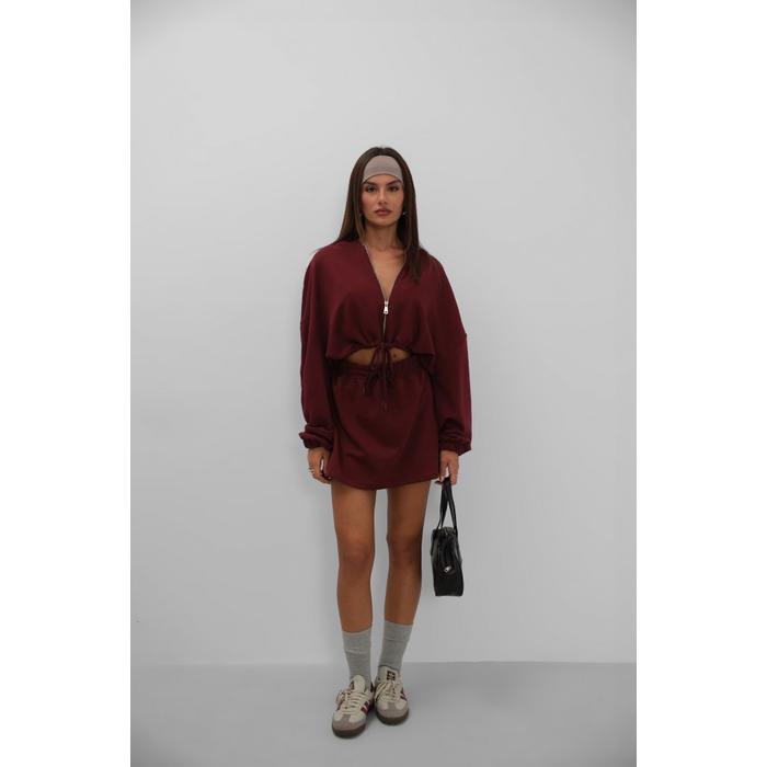 Beli Lastikli Fermuarlı Sweatshirt