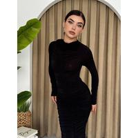 Carlis Gül Yaka Elbise