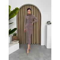 Carlis Gül Yaka Elbise