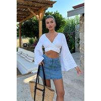 Cecile Denim Mini Etek 4015-17