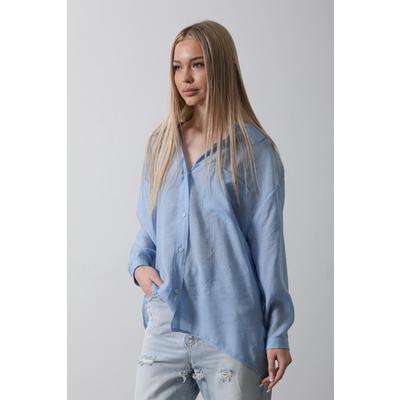 Cepli Oversize Gömlek - Koyu Mavi