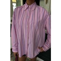 Çizgili Pembe Poplin Gömlek 3451