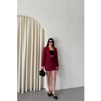 CROP CEKET - KISA ETEK TAKIM - Bordo