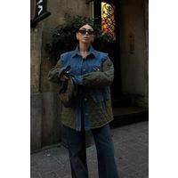 Denim Garnili Kapitone Ceket 7071