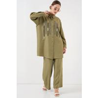 Desenli Tunik Pantolon İkili Takım 6720 - Çağla