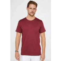 Erkek 24/1 Düz A Kalite Oversize T-shirt - Bordo