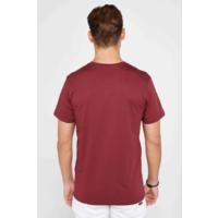 Erkek 24/1 Düz A Kalite Oversize T-shirt - Bordo