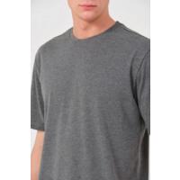 Erkek 24/1 Düz A Kalite Oversize T-shirt - Antrasit
