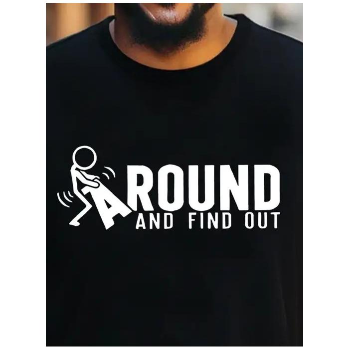 Erkek Around Baskılı Süprem T-shirt