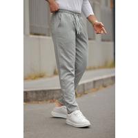 Erkek Beli Bağcıklı çizgili Pantolon