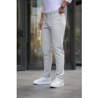 Erkek Beli Bağcıklı Duble Paça örme Pamuklu Kumaş Jogger Pantolon