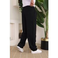 Erkek Beli Lastikli Pileli Baggy Pantolon