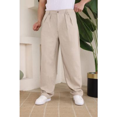Erkek Beli Lastikli Pileli Baggy Pantolon