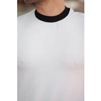 Erkek Bisiklet Yaka örme Pamuklu Kumaş Kısa Kollu T-shirt