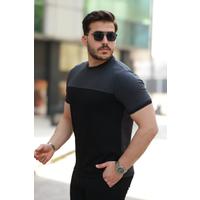 Erkek Bisiklet Yaka Parçalı Renk Oysho Kumaş Kısa Kollu Tshirt