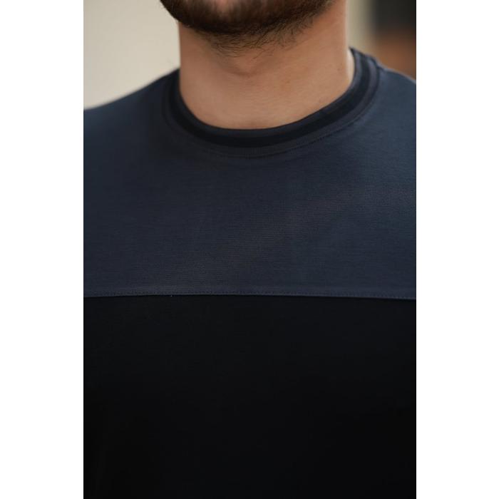 Erkek Bisiklet Yaka Parçalı Renk Oysho Kumaş Kısa Kollu Tshirt