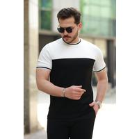 Erkek Bisiklet Yaka Parçalı Renk Oysho Kumaş Kısa Kollu Tshirt