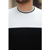Erkek Bisiklet Yaka Parçalı Renk Oysho Kumaş Kısa Kollu Tshirt