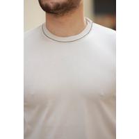 Erkek Bisiklet Yaka Ribanalı Kısa Kollu Tshirt