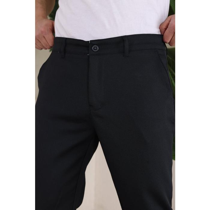 Erkek Casual Slim Fit Cord Desenli Kumaş Pantolon