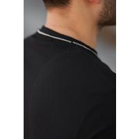 Erkek Cepli Kolyeli Kısa Kollu örme Kumaş T-shirt