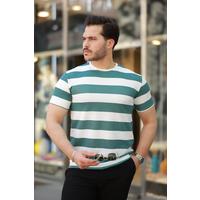 Erkek çift Renk Pamuklu örme Kumaş Kısa Kollu T-shirt