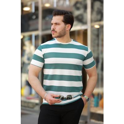 Erkek çift Renk Pamuklu örme Kumaş Kısa Kollu T-shirt