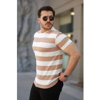 Erkek çift Renk Pamuklu örme Kumaş Kısa Kollu T-shirt