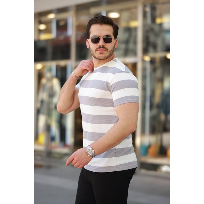 Erkek çift Renk Pamuklu örme Kumaş Kısa Kollu T-shirt