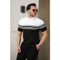 Erkek çizgili Kısa Kollu T-shirt