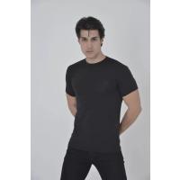 Erkek File Cepli Slim Fit T-shirt - Siyah