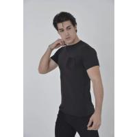 Erkek File Cepli Slim Fit T-shirt - Siyah