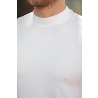 Erkek Ince çizgi Dokulu Kısa Kollu T-shirt