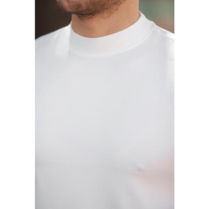 Erkek Ince çizgi Dokulu Kısa Kollu T-shirt