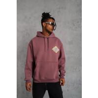 Erkek Kilim Desen Kapüşonlu Sweat - Gül Kurusu