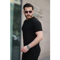 Erkek Kısa Kollu Baklava Desenli T-shirt