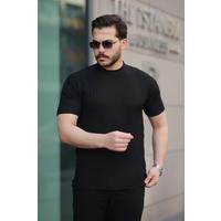 Erkek Kısa Kollu örgü Kumaş Bisiklet Yaka T-shirt