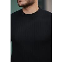 Erkek Kısa Kollu örgü Kumaş Bisiklet Yaka T-shirt