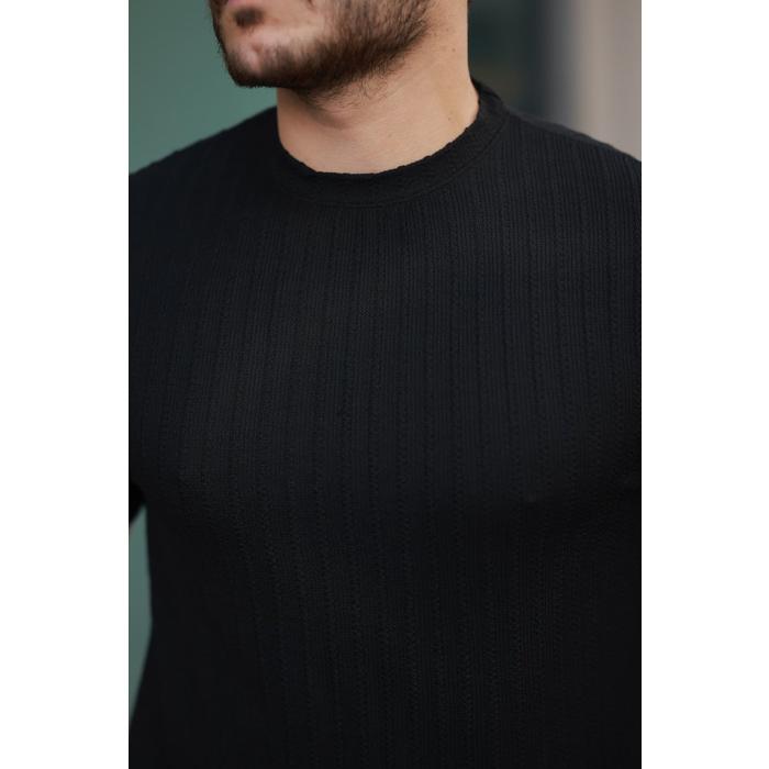 Erkek Kısa Kollu örgü Kumaş Bisiklet Yaka T-shirt
