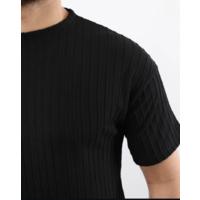 Erkek Kısa Kollu örgü Kumaş Bisiklet Yaka T-shirt