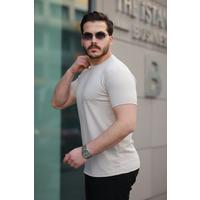 Erkek Kısa Kollu Zigzag Desenli T-shirt