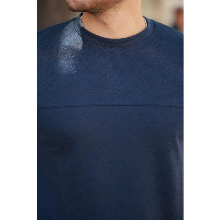 Erkek Oversize Bisiklet Yaka Kısa Kollu T-shirt