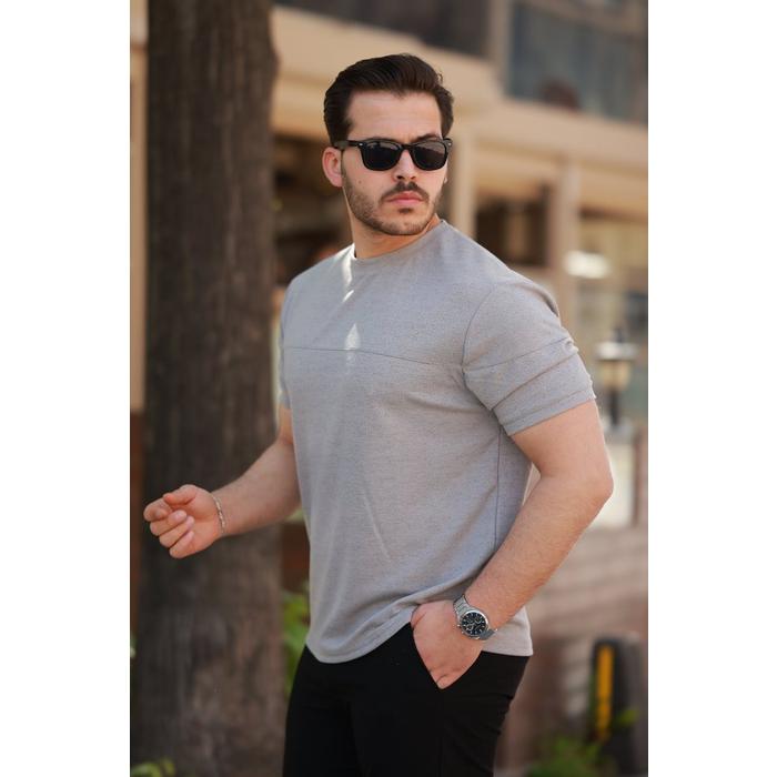 Erkek Oversize Bisiklet Yaka Kısa Kollu T-shirt