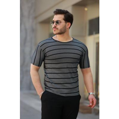 Erkek Petek Desenli Kısa Kollu T-shirt