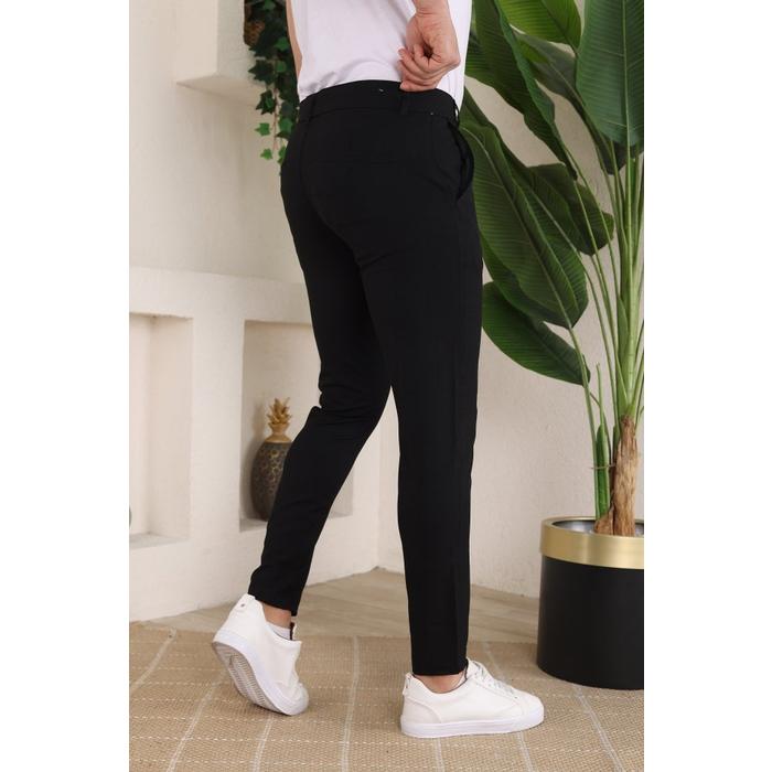 Erkek Slim Fit Likralı Bilek Boy Kumaş Pantolon