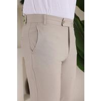 Erkek Slim Fit Likralı Bilek Boy Kumaş Pantolon