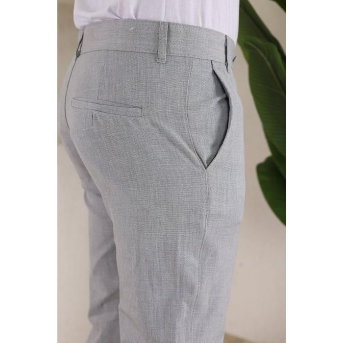 Erkek Slim Fit Likralı Bilek Boy Kumaş Pantolon